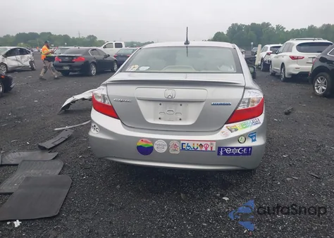 2012 Honda Civic Hybrid from USA, damaged, VIN JHMFB4F3XCS007123